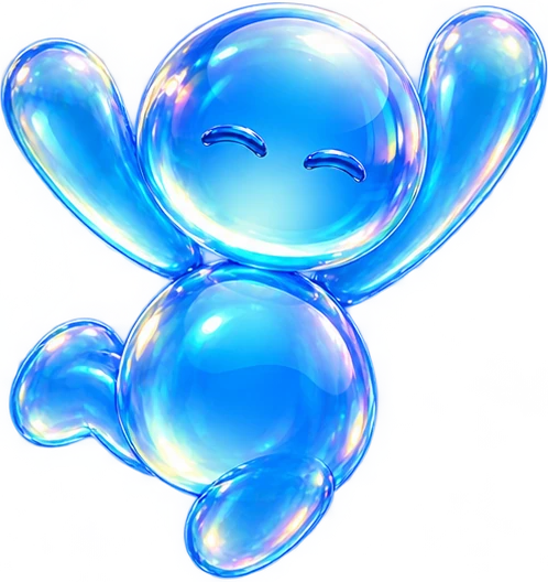 BUBBLE jumping with joy